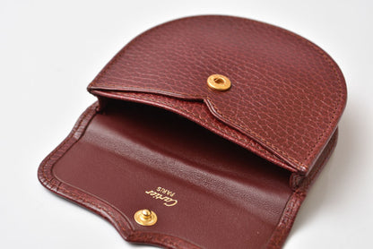 カルティエ コインケース/コインパース Cartier マスト ドゥ カルティエ マストライン ボルドー レザー L3000018【中古】