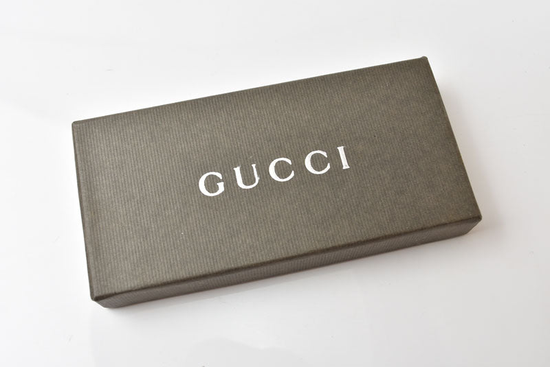 グッチ キーリング/キーホルダー GUCCI ヴィンテージ 042 1569 ブラック/シルバー 美品【中古】