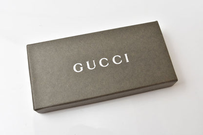 グッチ キーリング/キーホルダー GUCCI ヴィンテージ 042 1569 ブラック/シルバー 美品【中古】