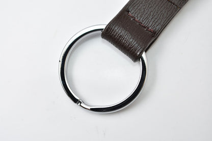 ブルガリ キーホルダー/キーリング ヴィンテージ BVLGARI レザー ブラウン/シルバー【中古】
