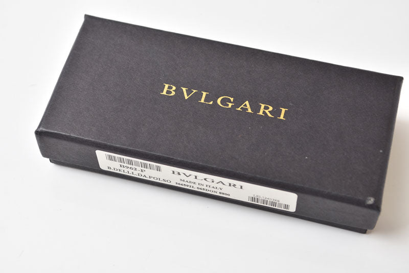 ブルガリ キーホルダー/キーリング ヴィンテージ BVLGARI レザー ブラウン/シルバー【中古】