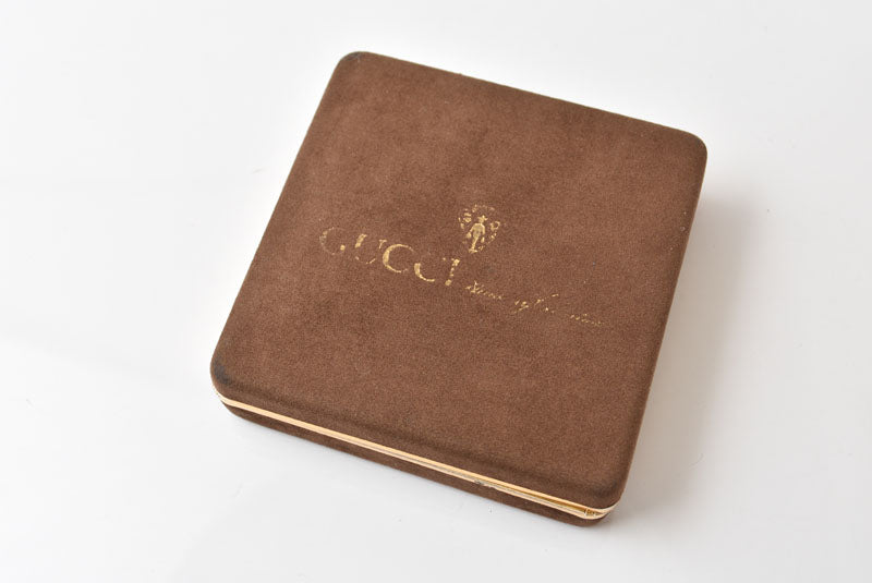 グッチ キーリング/キーホルダー GUCCI ヴィンテージ インターロッキング ボルドー/ゴールド【中古】