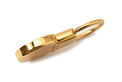 グッチ キーリング/キーホルダー GUCCI ヴィンテージ インターロッキング ボルドー/ゴールド【中古】