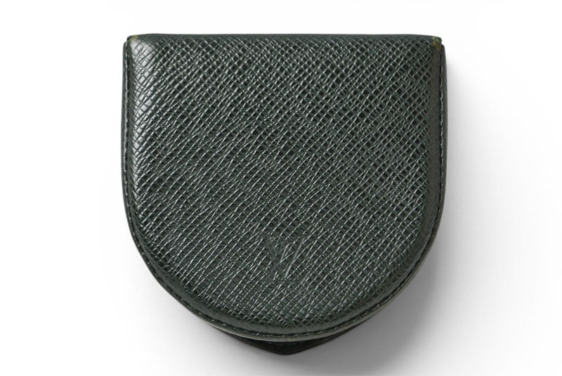 ルイヴィトン 小銭入れ/コインケース LOUIS VUITTON ポルトモネ キュベット タイガ M30374 エセピア/ダークグリーン【中古】