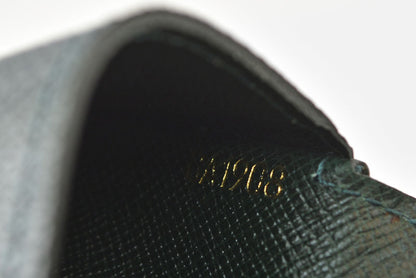 ルイヴィトン 小銭入れ/コインケース LOUIS VUITTON ポルトモネ キュベット タイガ M30374 エセピア/ダークグリーン【中古】