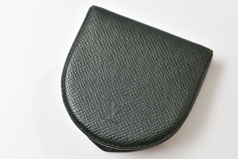 ルイヴィトン 小銭入れ/コインケース LOUIS VUITTON ポルトモネ キュベット タイガ M30374 エセピア/ダークグリーン【中古】