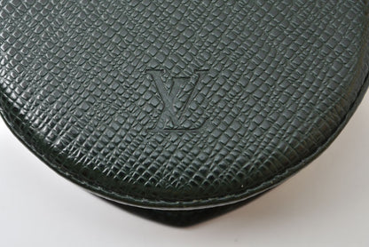 ルイヴィトン 小銭入れ/コインケース LOUIS VUITTON ポルトモネ キュベット タイガ M30374 エセピア/ダークグリーン【中古】
