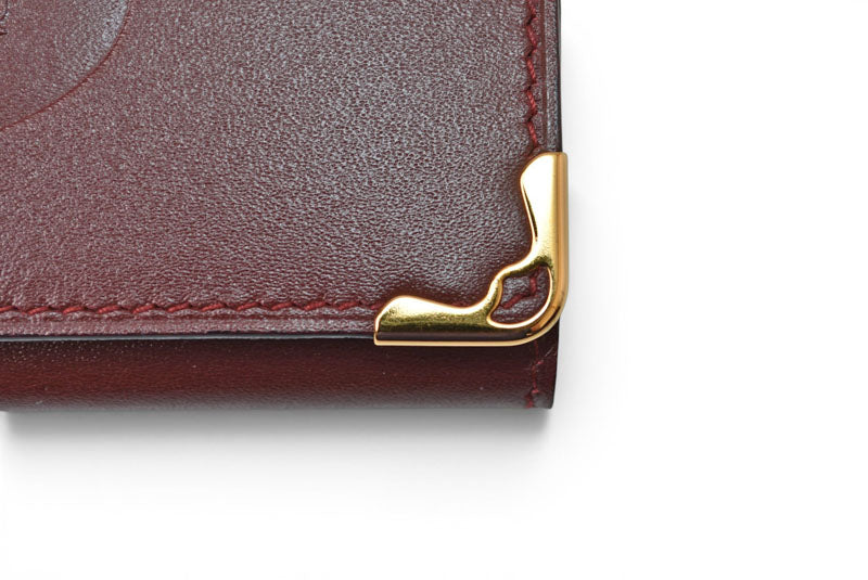 カルティエ キーケース/キーホルダー ヴィンテージ Cartier 6連 マスト ドゥ カルティエ ボルドー 2Cロゴ L300092 【中古】