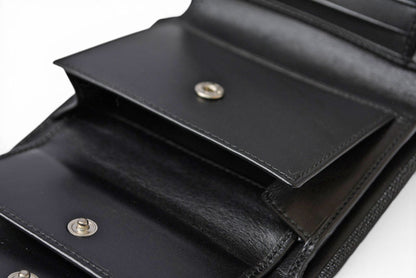 サルヴァトーレフェラガモ 財布/三つ折 Salvatore Ferragamo 折財布 クロコ型押し/ブラック IR-221210【中古】