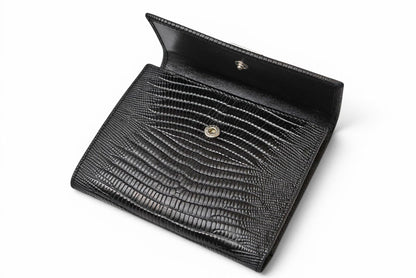 サルヴァトーレフェラガモ 財布/三つ折 Salvatore Ferragamo 折財布 クロコ型押し/ブラック IR-221210【中古】