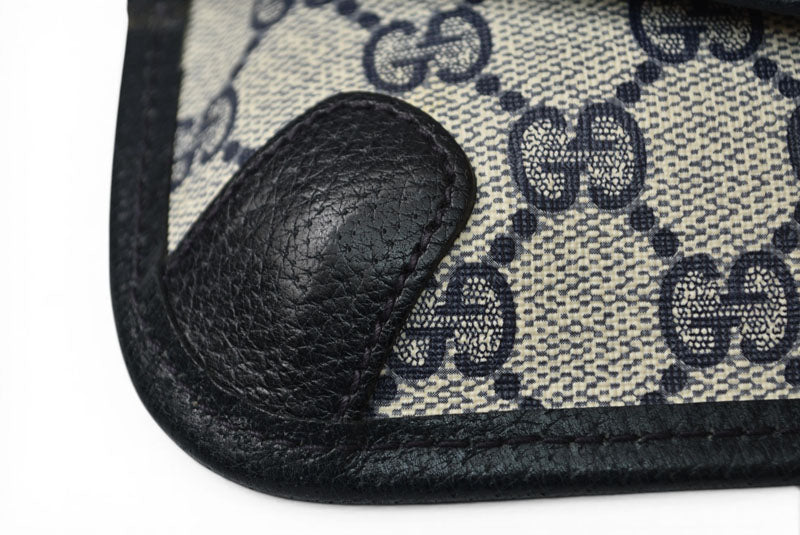 グッチ ポーチ オールドグッチ/ヴィンテージ GUCCI GGプラス シェリーライン GGブルー/ベージュ【中古】
