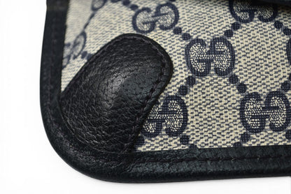 グッチ ポーチ オールドグッチ/ヴィンテージ GUCCI GGプラス シェリーライン GGブルー/ベージュ【中古】