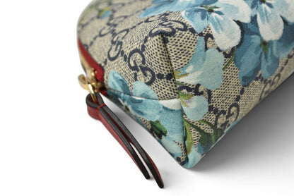 グッチ ポーチ GUCCI GGブルームス コスメポーチ 431380 520981 ブルー/ベージュ GGスプリーム【中古】
