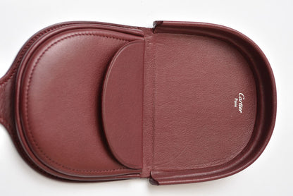 カルティエ コインケース/小銭入れ Cartier ヴィンテージ マスト ドゥ カルティエ ボルドー シルバー L3000572【中古】