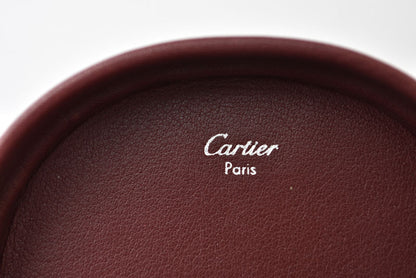 カルティエ コインケース/小銭入れ Cartier ヴィンテージ マスト ドゥ カルティエ ボルドー シルバー L3000572【中古】