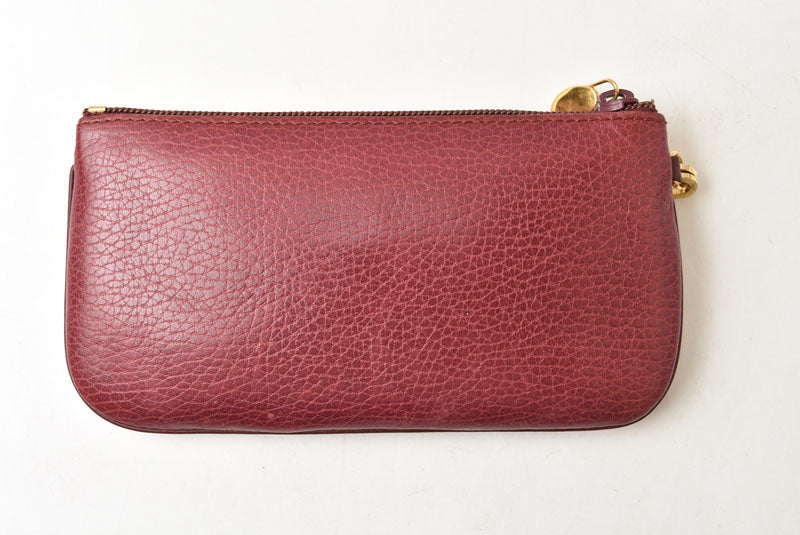 カルティエ コインケース/カードケース/ポーチ ヴィンテージ Cartier マスト ドゥ カルティエ ボルドー チェーン付【中古】