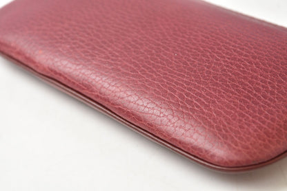 カルティエ コインケース/カードケース/ポーチ ヴィンテージ Cartier マスト ドゥ カルティエ ボルドー チェーン付【中古】