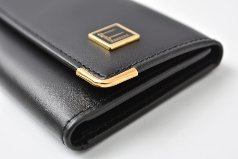 ダンヒル キーケース/キーホルダー dunhill メンズ ブラック レザー ロゴ 【中古】