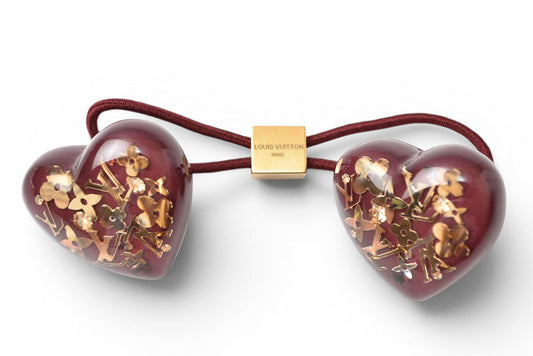 ルイヴィトン ヘアキューブ LOUIS VUITTON ヘアアクセサリー/ヘアゴム アンクルージョン ボルドー/ゴールド【中古】