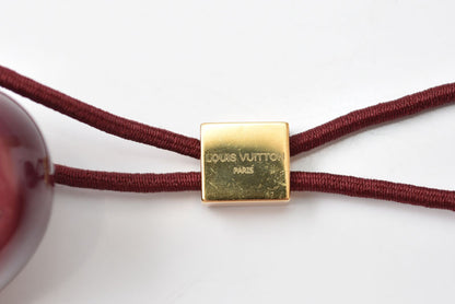 ルイヴィトン ヘアキューブ LOUIS VUITTON ヘアアクセサリー/ヘアゴム アンクルージョン ボルドー/ゴールド【中古】
