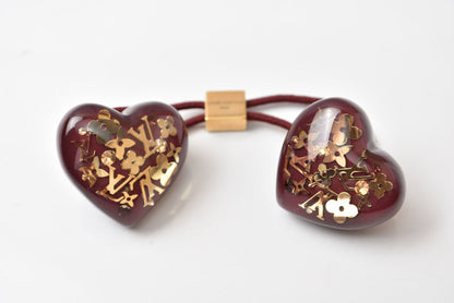ルイヴィトン ヘアキューブ LOUIS VUITTON ヘアアクセサリー/ヘアゴム アンクルージョン ボルドー/ゴールド【中古】
