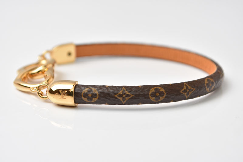 ルイヴィトン バングル/ブレスレット LOUIS VUITTON M6758 ブラスレ セイ イエス モノグラム/ハートモチーフ【中古】