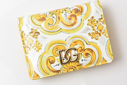 ドルチェ＆ガッバーナ 財布 コンチネンタルウォレット DOLCE&GABBANA 二つ折り財布 マヨリカプリント イエロー BI1211AQ240HG3OB 【中古】