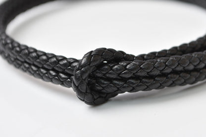 ボッテガヴェネタ ブレスレット/バングル BOTTEGA VENETA イントレチャート ブラック/シルバー925【中古】