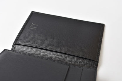 ダンヒル 未使用 カードケース/名刺入れ dunhill メンズ ブラック レザー ロゴ 【中古】