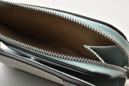 ジミーチュウ 財布 二つ折り JIMMY CHOO 財布 カーフレザー ダイヤモンド コンパクトウォレット ブルー【中古】