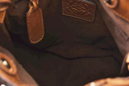 ロエベ ハンドバッグ FIESTA/フィエスタ 2WAY ブロンズ レザー ショルダーバッグ LOEWE レディース【中古】