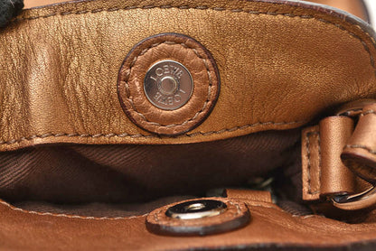 ロエベ ハンドバッグ FIESTA/フィエスタ 2WAY ブロンズ レザー ショルダーバッグ LOEWE レディース【中古】