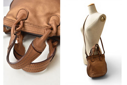 ロエベ ハンドバッグ FIESTA/フィエスタ 2WAY ブロンズ レザー ショルダーバッグ LOEWE レディース【中古】