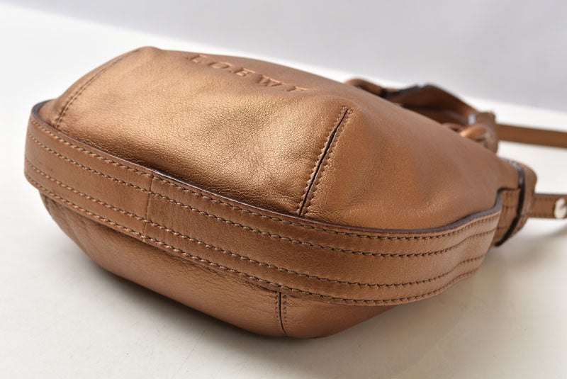 ロエベ ハンドバッグ FIESTA/フィエスタ 2WAY ブロンズ レザー ショルダーバッグ LOEWE レディース【中古】