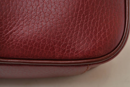 カルティエ ショルダーバッグ/クロスボディ マスト ドゥ カルティエ ヴィンテージ Cartier レザー ボルドー【中古】