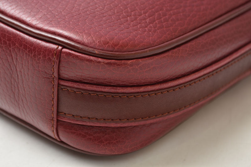 カルティエ ショルダーバッグ/クロスボディ マスト ドゥ カルティエ ヴィンテージ Cartier レザー ボルドー【中古】