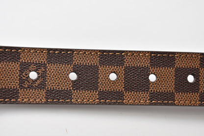 ルイヴィトン ベルト ダミエ リバーシブル レザー ブラック ブラウン M9075 LOUIS VUITTON 90 メンズ【中古】