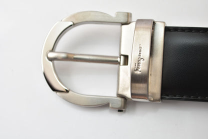 サルヴァトーレフェラガモ ベルト レザー Salvatore Ferragamo リバーシブル フリーサイズ ブラック/ブラウン【中古】