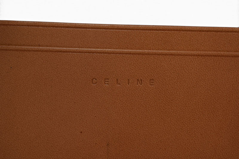 セリーヌ カードケース/名刺入れ/パスケース CELINE マカダム PVC/レザー ブラウン【中古】
