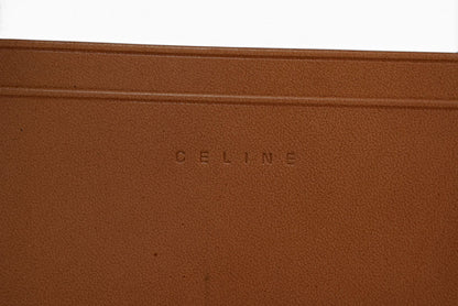 セリーヌ カードケース/名刺入れ/パスケース CELINE マカダム PVC/レザー ブラウン【中古】