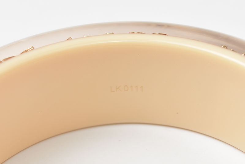 ルイヴィトン バングル/ブレスレット LOUIS VUITTON ブラスレ・アンクルージョンGM M66254 ベージュ/ゴールド レディース【中古】