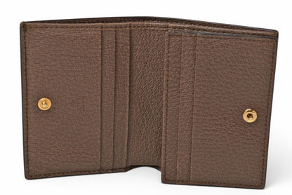 グッチ ミニ財布/二つ折り GUCCI 折財布 GGブラウン/ベージュ523155 Ophidia/オフィディア GGスプリーム【中古】