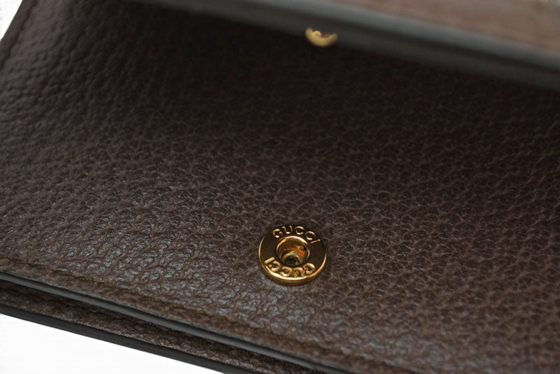 グッチ ミニ財布/二つ折り GUCCI 折財布 GGブラウン/ベージュ523155 Ophidia/オフィディア GGスプリーム【中古】