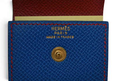 エルメス ポストイットケース/付箋ケース アラジフ クシュベル HERMES ブルー 1997年/ヴィンテージ【中古】