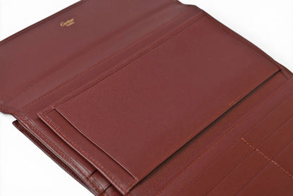 カルティエ 財布/三つ折り ヴィンテージ Cartier 長財布 マスト ドゥ カルティエ ボルドー がま口付【中古】