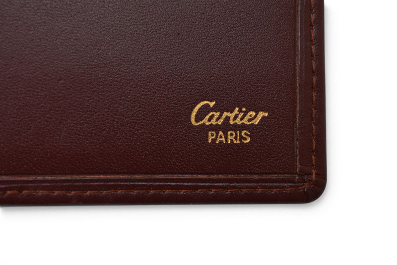 カルティエ 財布 メンズ Cartier 長財布 レザー マスト ドゥ カルティエ ボルドー L3000003【中古】