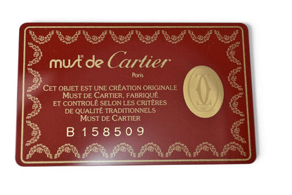 カルティエ 財布 メンズ Cartier 長財布 レザー マスト ドゥ カルティエ ボルドー L3000003【中古】