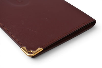 カルティエ 財布 メンズ Cartier 長財布 レザー マスト ドゥ カルティエ ボルドー L3000003【中古】
