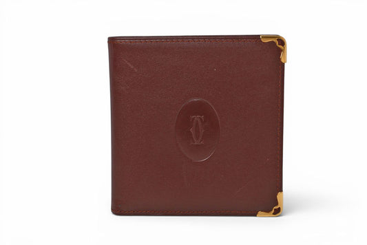 カルティエ 折財布/二つ折り財布 ヴィンテージ Cartier メンズ マスト ドゥ カルティエ ボルドー 73184192【中古】