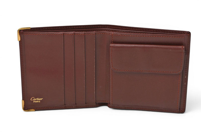 カルティエ 折財布/二つ折り財布 ヴィンテージ Cartier メンズ マスト ドゥ カルティエ ボルドー 73184192【中古】